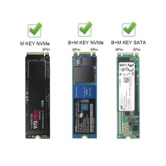 6085 Usb Type C M.2 Ssd Pcie Kutusu 5in1 Hub Nvme Sata Ngff Sd Kart Okuyucu Hard Disk Okuma