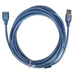 Şeffaf/Mavi̇ 5 Metre USB 2.0 Uzatma Kablosu