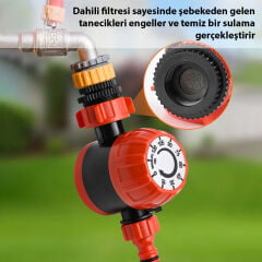 Mekani̇k Bahçe Musluk Sulama Zamanlayicisi 120 Daki̇ka Hassas Ayarli Manuel Kontrol