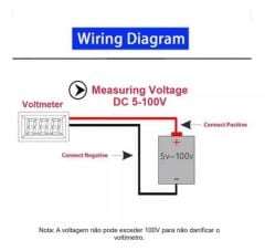 Dijital Voltmetre DC4-100V Yeşil Araç Karavan Motorsiklet Yat Tekne