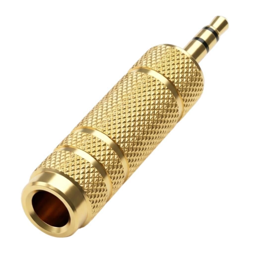 Erkek / 1 Dişi 6.3 mm Metal Jack (6.3 mm - 3.5 mm Çevirici) Düşürücü
