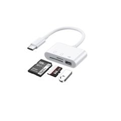 Usb Type C To Sd Microsd Tf Kart Okuyucu Usb 3in1 Çevirici Dönüştürücü Adaptör