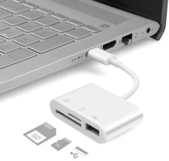 Usb Type C To Sd Microsd Tf Kart Okuyucu Usb 3in1 Çevirici Dönüştürücü Adaptör