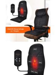 Taşınabilir Isıtmalı Oto Koltuk Masaj Minderi – 8 Programlı Titreşimli Masaj Aleti