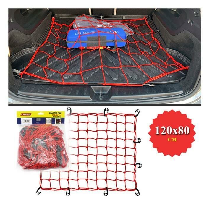 Bagaj Filesi Elastik120X80cm Kırmızı Bagaj Lastiği Ahtapot