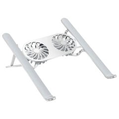 Çi̇ft Fanli Taşinabi̇Li̇r Alümi̇nyum Notebook Soğutucu Stand