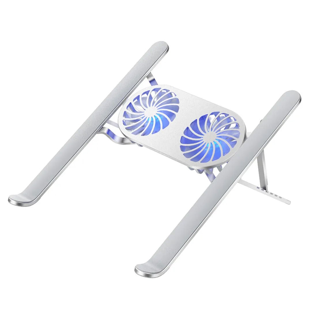 Çi̇ft Fanli Taşinabi̇Li̇r Alümi̇nyum Notebook Soğutucu Stand