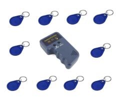 125KHZ Rfıd Kart Anahtarlık ve Göstergeç Kopyalama Cihazı +10 Adet Yazlabilir Anahtarlık .