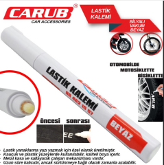 Lastik Yazma Kalemi Beyaz Bilyalı Vakum