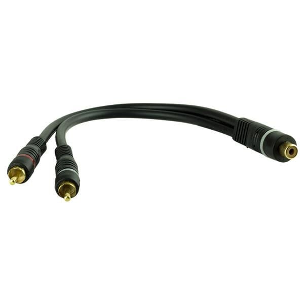 1 Di̇şi̇ 2 Erkek Rca Y Kablo 25 Cm SES Anfi̇ Bağlanti Kablosu