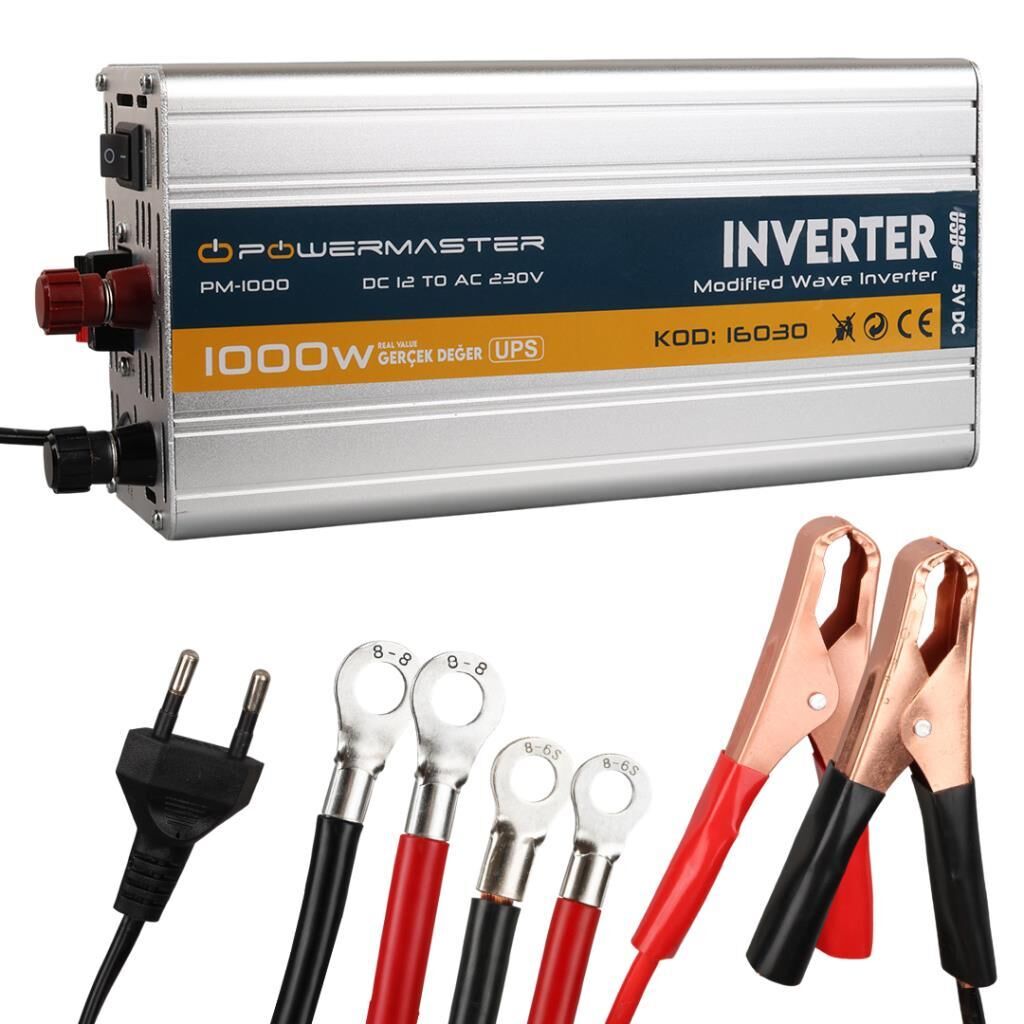 PM-1000 12 VOLT - 1000 WATT ŞARJLI UPS'Lİ INVERTER