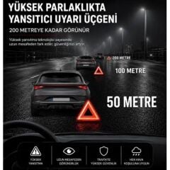 Katlanabilir Üçgen Acil Durum Reflektörü