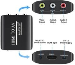 4334 Hdmi To Av Rca Tos Çevirici Dönüştürücü Adaptör