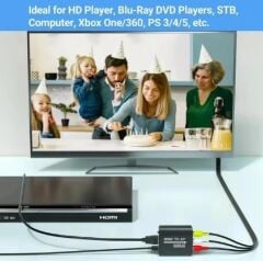 4334 Hdmi To Av Rca Tos Çevirici Dönüştürücü Adaptör