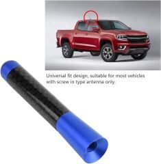 Uni̇versal Mavi̇ Karbon Fi̇ber Oto Çubuk Radyo Anteni̇ 12 Cm.