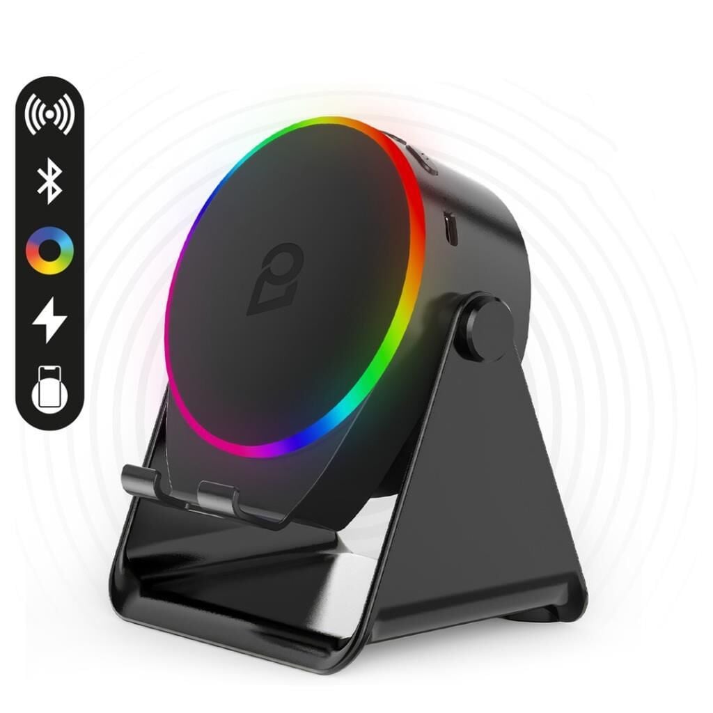 5'i 1 Arada Kablosuz Bluetooth Hoparlör 5W 2000 mAh RGB Siyah