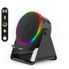 5'i 1 Arada Kablosuz Bluetooth Hoparlör 5W 2000 mAh RGB Siyah