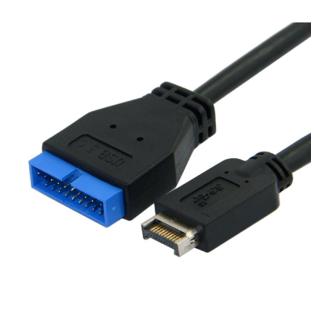 5076 USB 3.1 Type-E Male To USB 3.0 19 20 Pin Dişi Uzatma Kablosu.