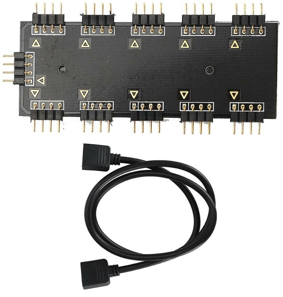 4848 RGB Led Fan Şerit Hub Splitter 10 Port 12V 4 Pin Kablo Çoklayıcı.