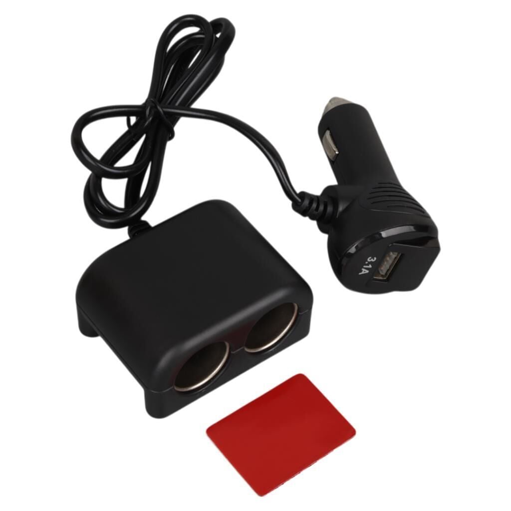 Olesson 1641 12-24v Tek USB Gi̇ri̇şli̇ 120w 80cm Kablolu Di̇ji̇tal Voltaj Ekranli 2'Li̇ Araç Çakmak Çoklayici