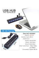 7 Port Usb Hub - On/Off Switch Işıklı - Usb Çoklayıcı - Chipli