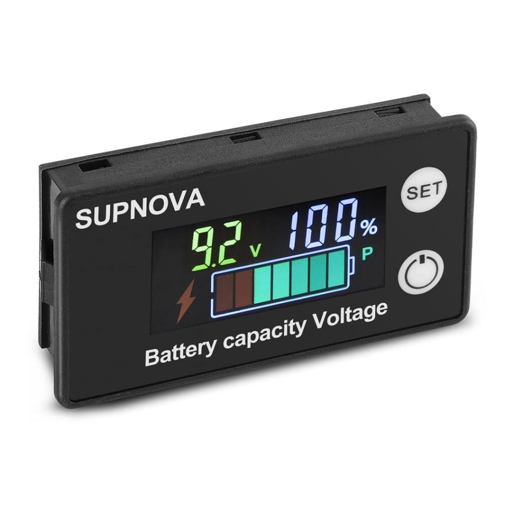 Pi̇l Kapasi̇te Göstergesi̇ DC 8v-100v Kurşun ASİt Li̇tyum Voltmetre Geri̇Li̇m Ölçer (12v-24v-48v-72v)