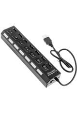 7 Port Usb Hub - On/Off Switch Işıklı - Usb Çoklayıcı - Chipli