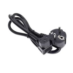 C13 Power Kablo - 90 Derece L Uç - Dik Açılı - Standart Power Kablosu - 1.8 mt