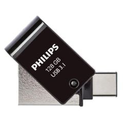 PHILIPS FM12DC152B/00 128GB SİYAH/GRİ 2 IN 1 TYPE-C/USB 3.1 METAL FLASH BELLEK
