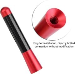 Uni̇versal Kırmızı Karbon Fi̇ber Oto Çubuk Radyo Anteni̇ 12 Cm