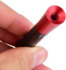 Uni̇versal Kırmızı Karbon Fi̇ber Oto Çubuk Radyo Anteni̇ 12 Cm