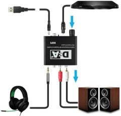Digital To Analog Dac Çevirici Dönüştürücü Ses Optik Adaptörü
