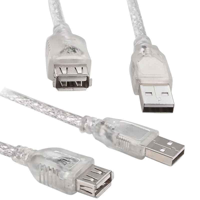 USB 2.0 Şeffaf 10 Metre USB Uzatma Kablosu