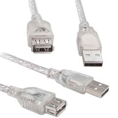 USB 2.0 Şeffaf 10 Metre USB Uzatma Kablosu