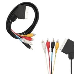 Scart 4 Rca 1.2 Metre 8 Mm Kablo.