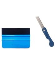 Keçeli Ragle Cam Filmi Uygulama Aparatı + Maket Bıçağı Falçata