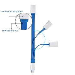 4346 Type-c To Usb 3.0 Çevirici Çoklayıcı 3 Port Adaptör Hub
