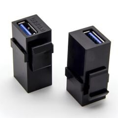 6088 USB 3.0 A Dişi To Dişi Keystone Jack Adaptör Çevirici Uzatma Dönüştürücü Ara Bağlantı
