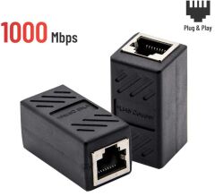 4608 Cat5 6 Dişi Kablo Ekleyici Uzatma Uzatıcı Rj45 Ek Birleştirici Ara Adsl Gigabit