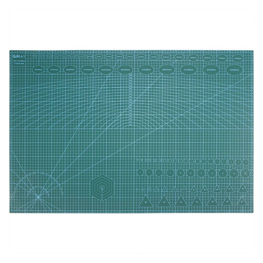 A1 Kesme Matı Patchwork - Cutting Mat - Kesim Altlığı - Kesim Tablası - 90x60cm - Yeşil
