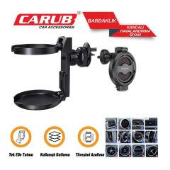 CARUB Bardaklık Katlanır Otomatik Monteli Siyah