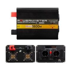 Pwr1800-12 Çi̇ft Di̇ji̇tal Ekran 12 Volt - 1800 Watt Modified Sinus Wave Inverter