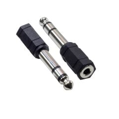 6.3 mm Stereo Erkek / 3.5 mm Dişi Çevirici (3.5 mm - 6.3 mm Yükseltici)