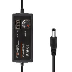 18746 12 Volt - 24 Volt - 5 Amper Çok Uçlu Di̇ji̇tal Ekranli Ayarli Kademeli̇ Adaptör