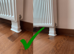 5 Adet Ayarlanabilir Çiftli Petek Boru Kılıfı – Beyaz Radyatör Boru Gizleme