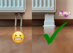 5 Adet Ayarlanabilir Çiftli Petek Boru Kılıfı – Beyaz Radyatör Boru Gizleme