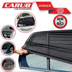 CARUB Perde Güneşlik YanCam Lastikli+Cırtlı 85X60