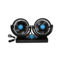 Carub Oto Vantilatör Çift Pervaneli Torpido Üstü 2 Kademeli 12 Volt