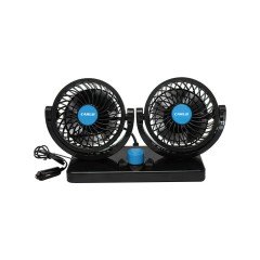 Carub Oto Vantilatör Çift Pervaneli Torpido Üstü 2 Kademeli 12 Volt