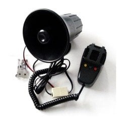 Polis Sireni Dat Dat 3 Sesli Mikrofonlu 12 Volt 60 Watt Megafon
